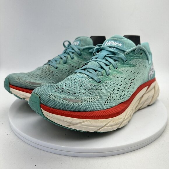 Hoka One One Clifton 8 Aquarelle  Eggshell Blue Women Shoes 1119394 AEBL Sz 8 B - Picture 1 of 13